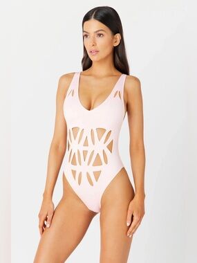 Gigi C Gianna One Piece Swimsuit Pink Free People